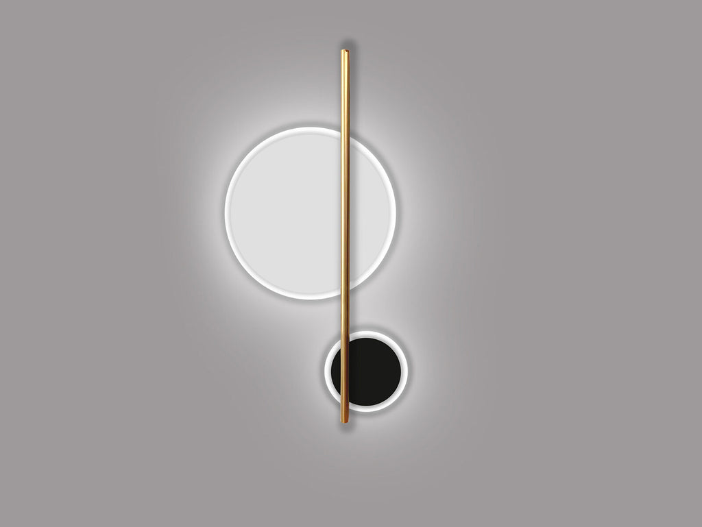 Aplique LED Duo 2 luces blanco y negro