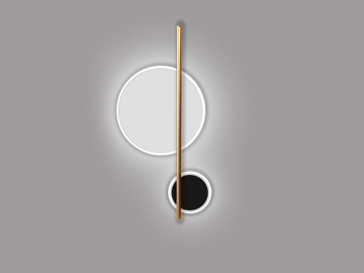 Aplique LED Duo 2 luces blanco y negro