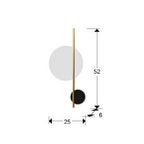 Aplique LED Duo 2 luces blanco y negro - medidas