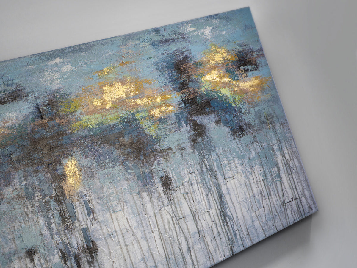 Cuadro pintado a mano Aquas 90 × 150 cm