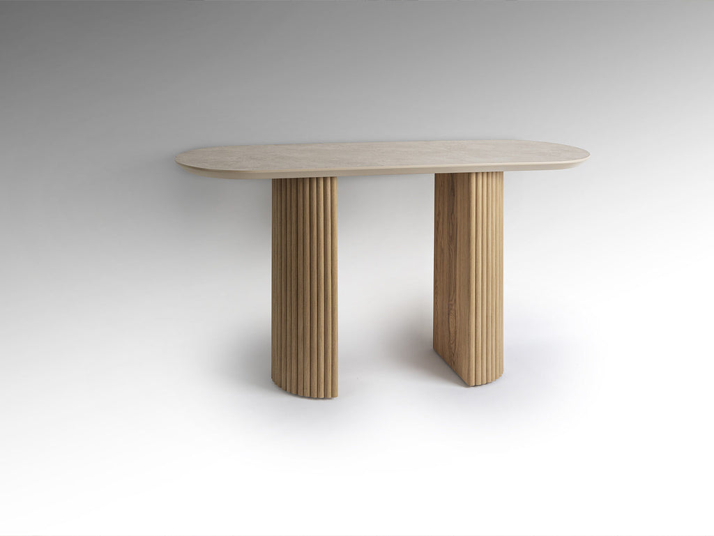 Consola Irati piedra y madera