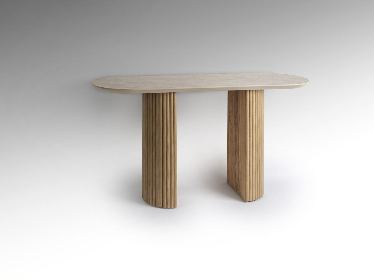 Consola Irati piedra y madera