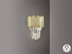Aplique Tiara 1 luz cromo y oro
