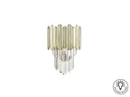 Aplique Tiara 1 luz cromo y oro