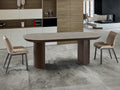 Mesa de comedor extensible Irati 205-286 piedra y marrón