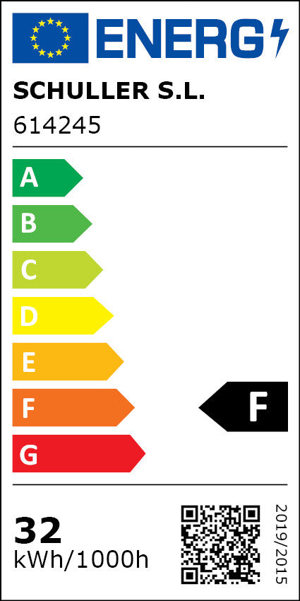Lámpara de techo Opaz 4 luces negro y smoke - etiqueta energética