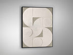 Cuadro bajorrelieve Geomia 90 × 120 cm marco negro