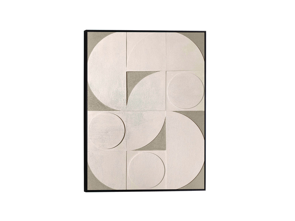 Cuadro bajorrelieve Geomia 90 × 120 cm marco negro