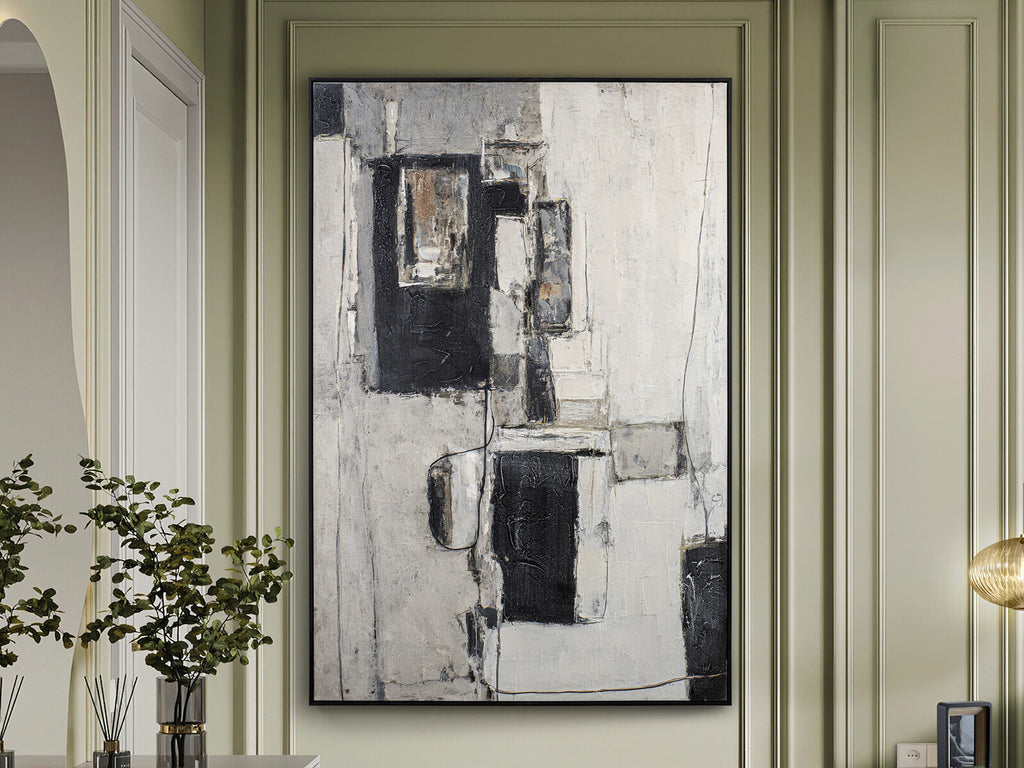 Cuadro pintado a mano Conjetura 123 × 183 cm marco negro