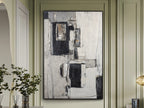 Cuadro pintado a mano Conjetura 123 × 183 cm marco negro