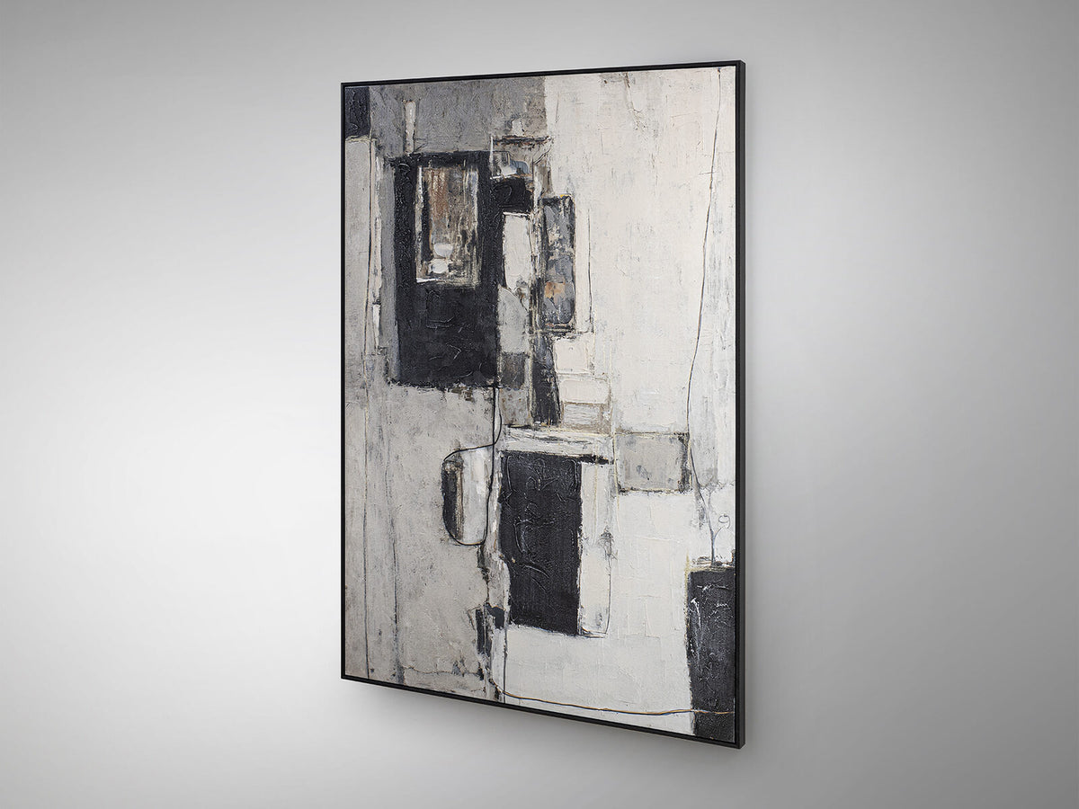 Cuadro pintado a mano Conjetura 123 × 183 cm marco negro