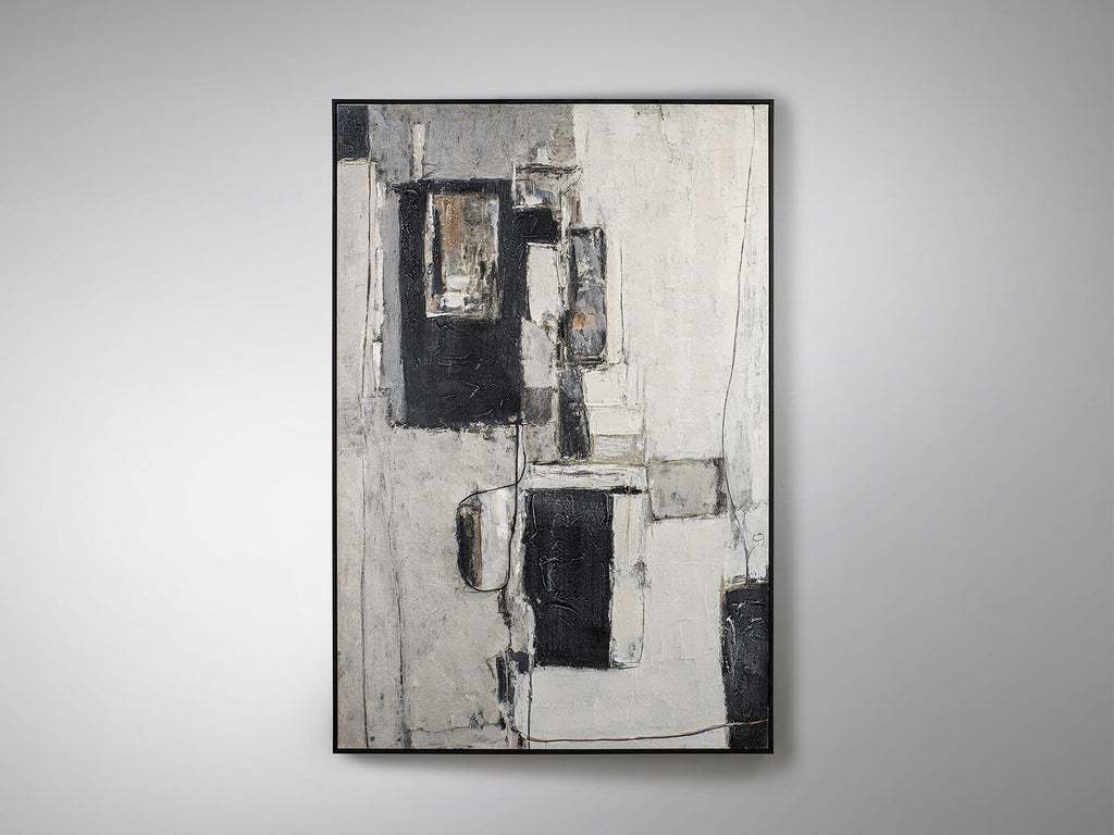 Cuadro pintado a mano Conjetura 123 × 183 cm marco negro