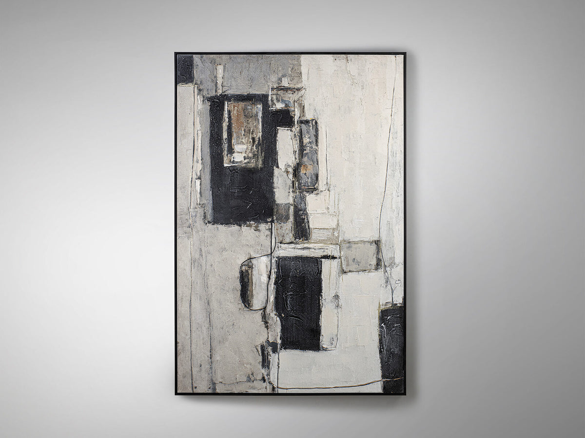 Cuadro pintado a mano Conjetura 123 × 183 cm marco negro