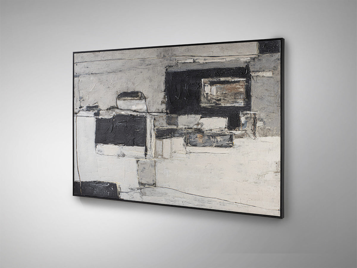 Cuadro pintado a mano Conjetura 123 × 183 cm marco negro