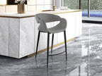 Taburete alto Giro gris claro y negro