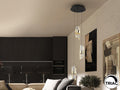 Lámpara de techo Iliada 3 luces negro y oro
