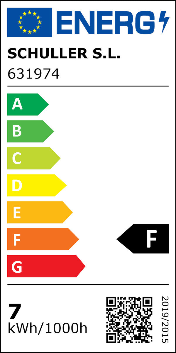 Lámpara colgante Iliada espiral negro y oro - etiqueta energética