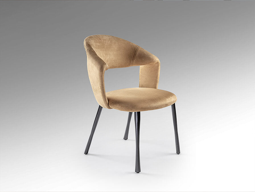 Silla Willy camel y negro