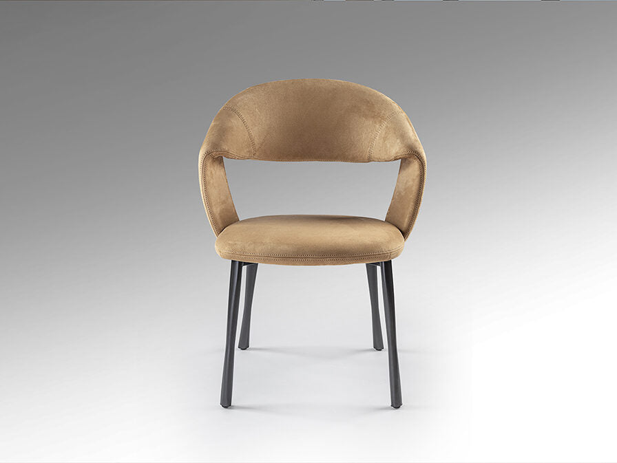 Silla Willy camel y negro