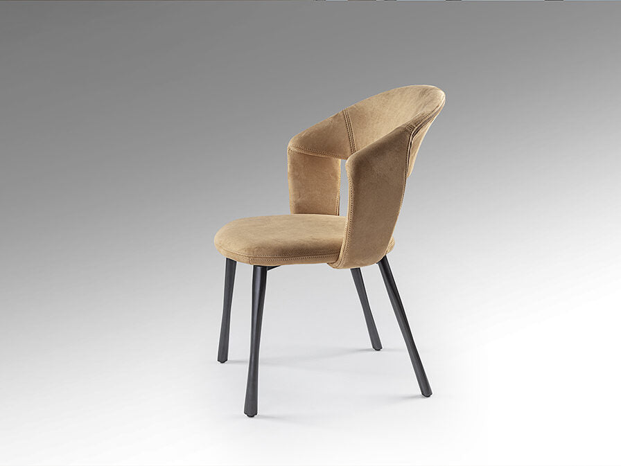 Silla Willy camel y negro