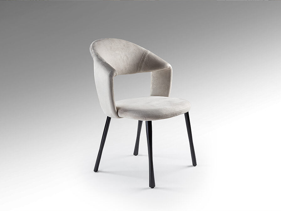 Silla Willy piedra y negro