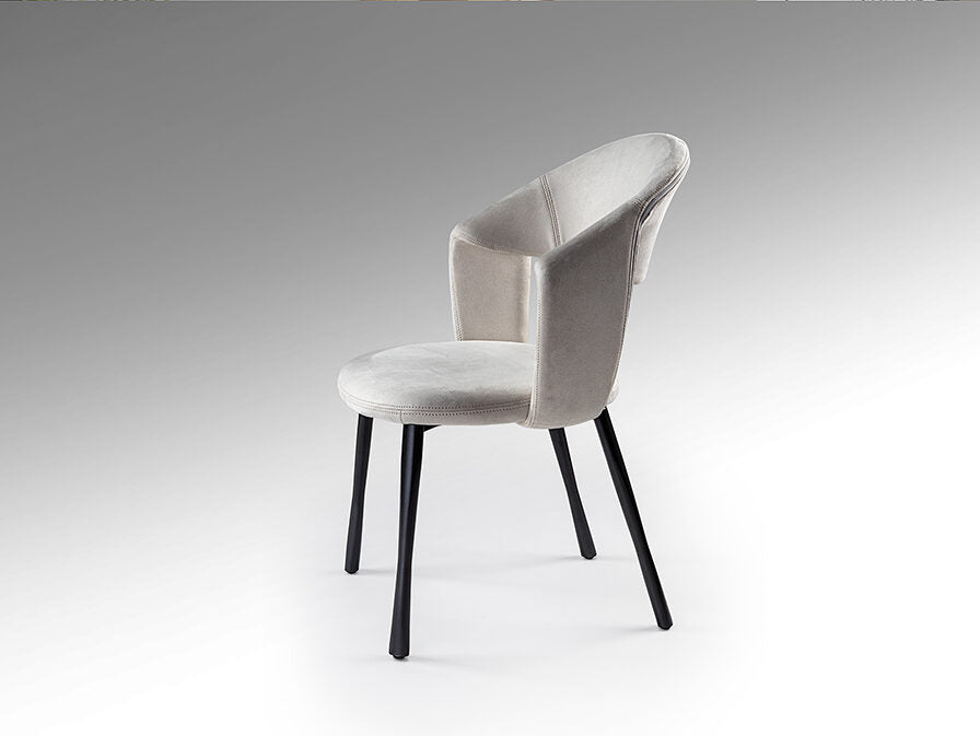 Silla Willy piedra y negro