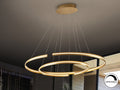 Lámpara de techo grande Elipse LED oro dimable