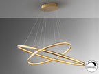 Lámpara de techo grande Elipse LED oro dimable
