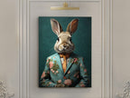 Cuadro pintado a mano Mr Rabbit 90 × 120 cm