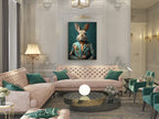 Cuadro pintado a mano Mr Rabbit 90 × 120 cm