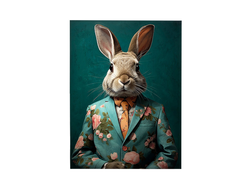 Cuadro pintado a mano Mr Rabbit 90 × 120 cm