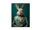 Cuadro pintado a mano Mr Rabbit 90 × 120 cm