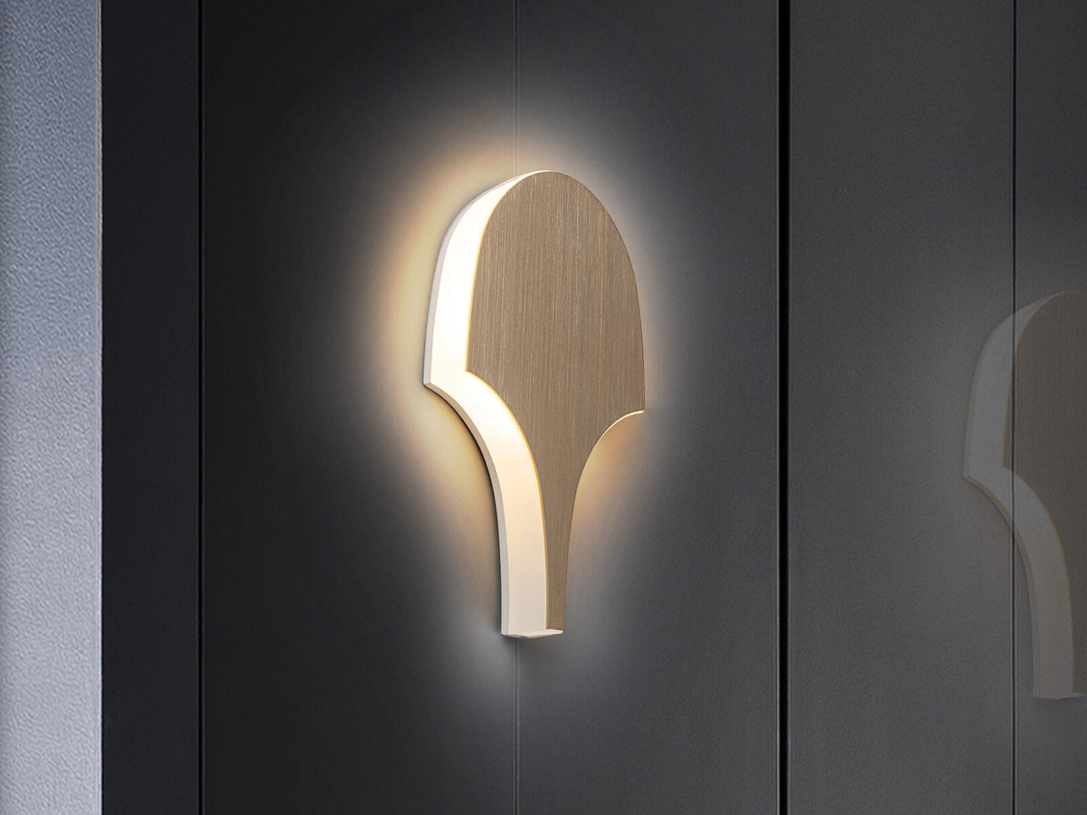 Aplique LED Serea L perfil grueso dorado