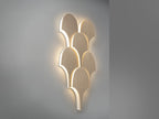 Aplique LED Serea L perfil grueso dorado