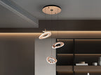 Lámpara de techo Mirena 3 luces oro rosa