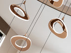 Lámpara de techo Mirena 7 luces oro rosa