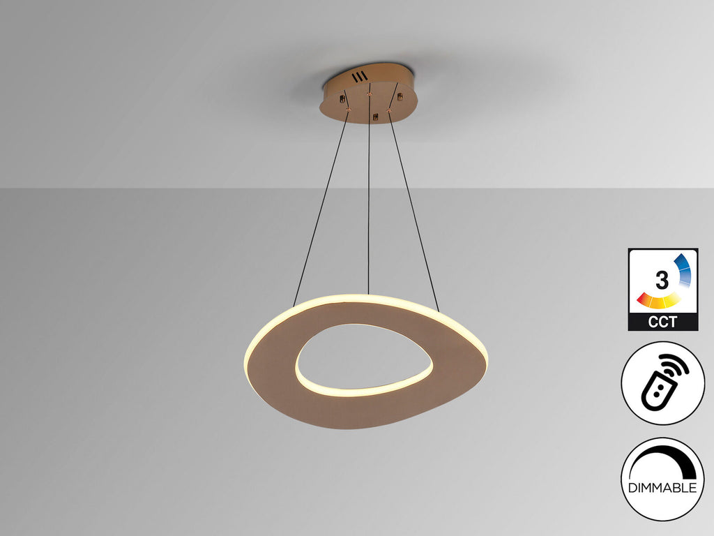 Lámpara de techo Mirena LED CCT oro rosa Ø52