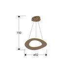 Lámpara de techo Mirena LED CCT oro rosa Ø52 - medidas