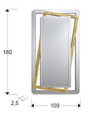 Espejo Nora 180 × 100 pan de oro - medidas
