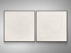 Cuadro bajorrelieve Albos set 100 × 100 cm marco negro