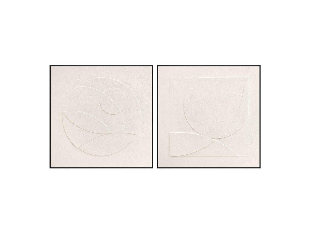 Cuadro bajorrelieve Albos set 100 × 100 cm marco negro