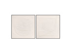Cuadro bajorrelieve Albos set 100 × 100 cm marco negro