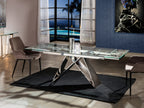 Mesa de comedor extensible Mika 160-220 acero brillo