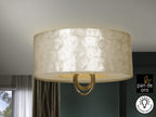 Plafón Edén 4 luces pan de oro y negro Ø55
