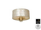 Plafón Edén 3 luces pan de oro y negro Ø40