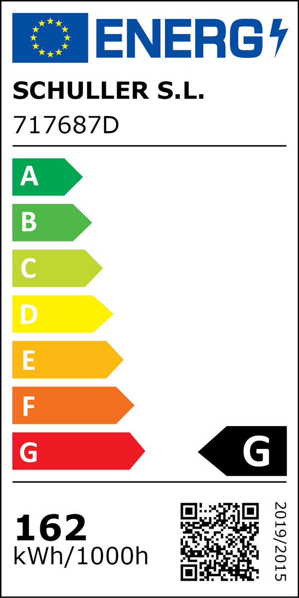 Lámpara de techo grande Ring 8 aros negro - etiqueta energética