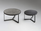 Set de mesas auxiliares Naira pequeñas gris y negro