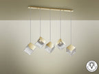 Lámpara de techo Priscila lineal 5 luces oro