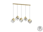 Lámpara de techo Priscila lineal 5 luces oro