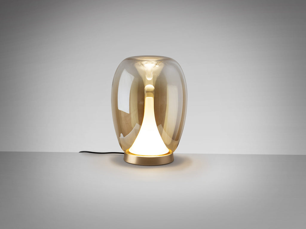 Lámpara de mesa Suspiro LED oro y ámbar